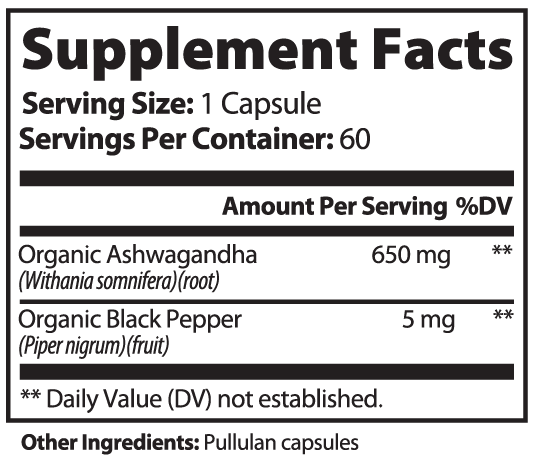 Ashwagandha Capsules – 60 Capsules