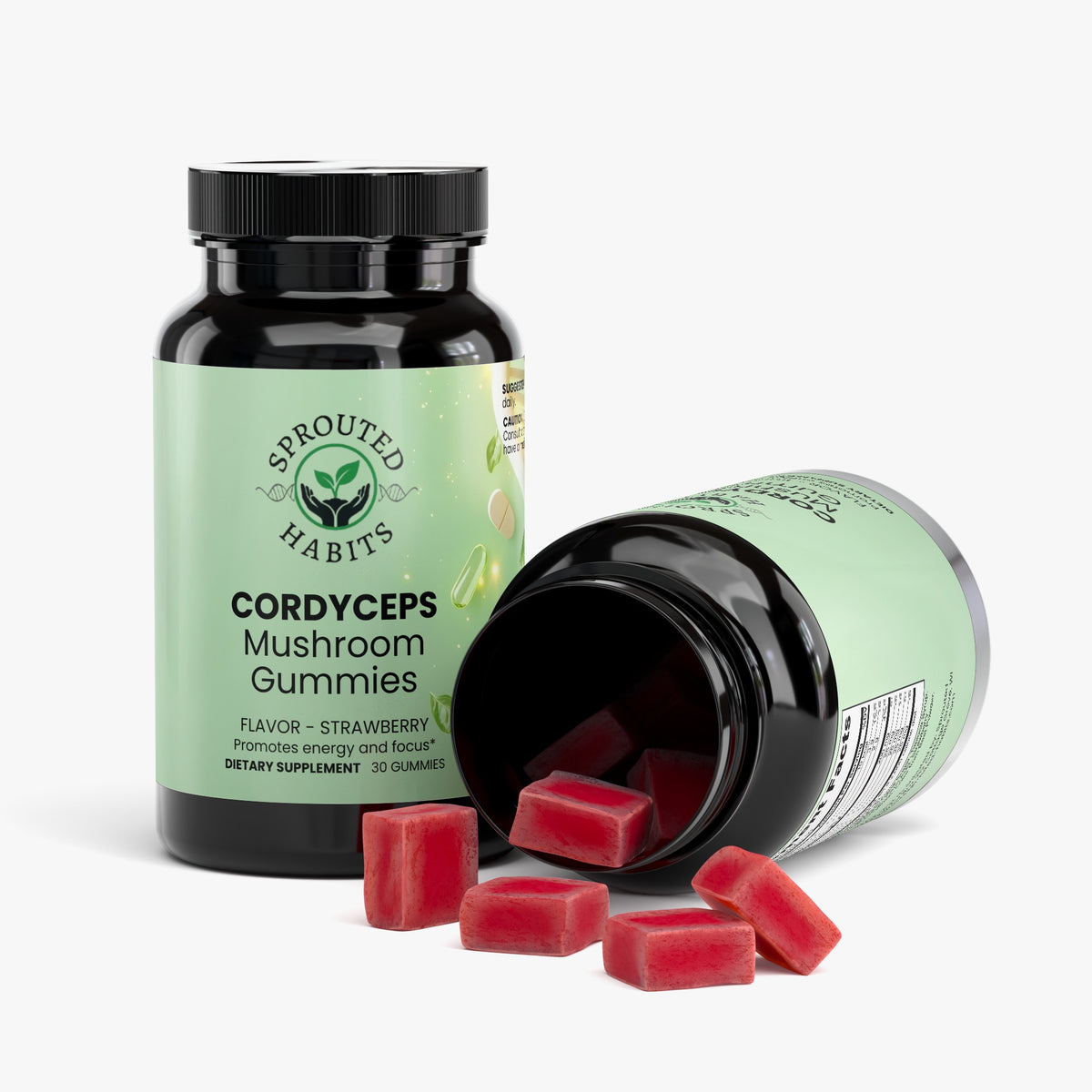 Cordyceps Mushroom Gummies – Strawberry, 30 Count