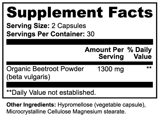 Beetroot Capsules – 60 Capsules