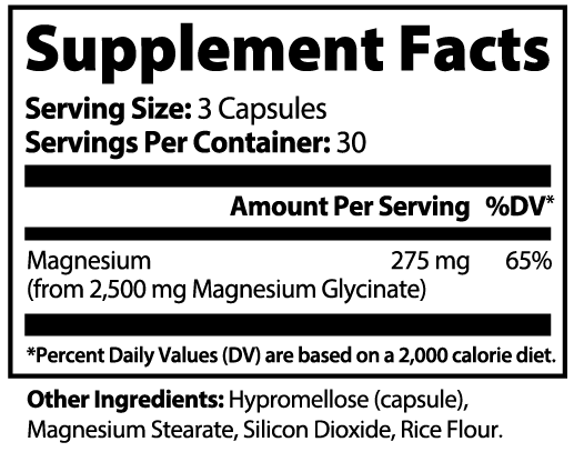 Magnesium Glycinate – 90 Capsules